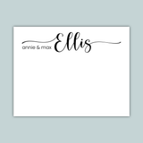 Newlywed Calligraphy Script - Personalized Flat Note Card - The Note House