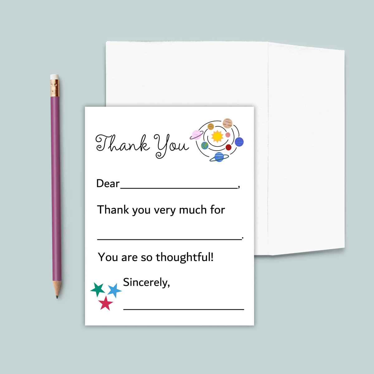 Outer Space - Fill - in Thank You Notes - The Note House