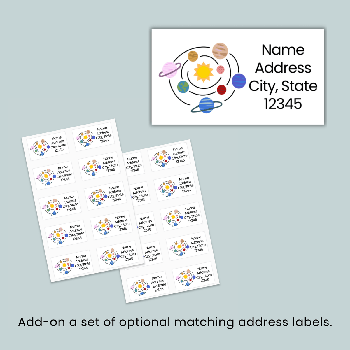 Outer Space - Personalized Fill - in Letter Template - The Note House