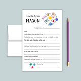 Outer Space - Personalized Fill - in Letter Template - The Note House