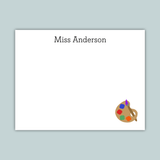 Paint Pallete - Personalized Flat Note Card - The Note House