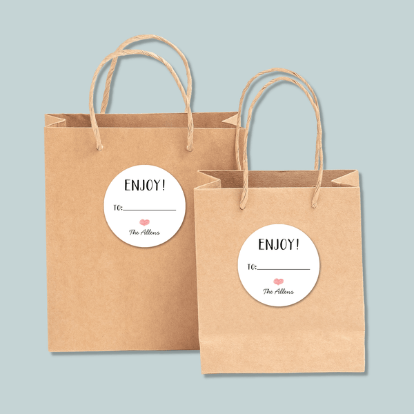 Painted Heart - Personalized Round Gift Sticker - The Note House