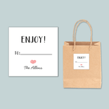 Painted Heart - Personalized Square Gift Sticker - The Note House