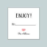 Painted Heart - Personalized Square Gift Sticker - The Note House