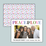 Peace and Love - Personalized Photo Card - The Note House