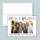 Peace and Love - Personalized Photo Card - The Note House