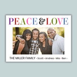 Peace and Love - Personalized Photo Card - The Note House