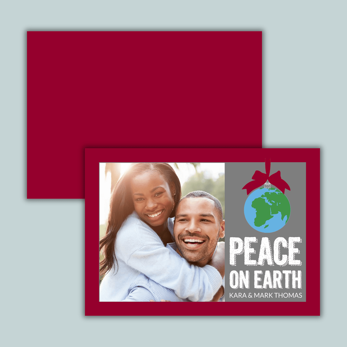 Peace on Earth - Personalized Photo Card - The Note House