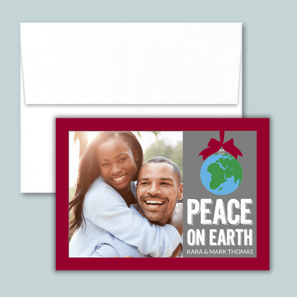 Peace on Earth - Personalized Photo Card - The Note House