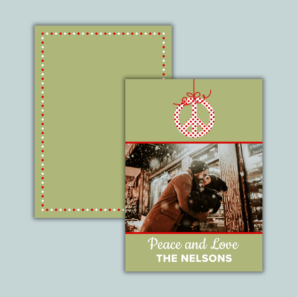 Peace Ornament - Personalized Photo Card - The Note House