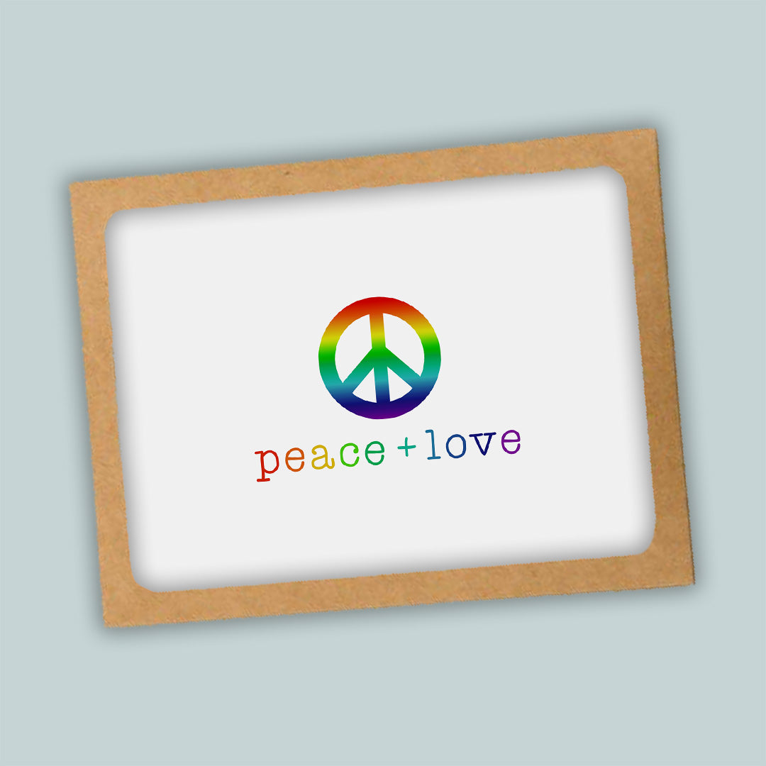 Rainbow Peace - Folded Note Cards