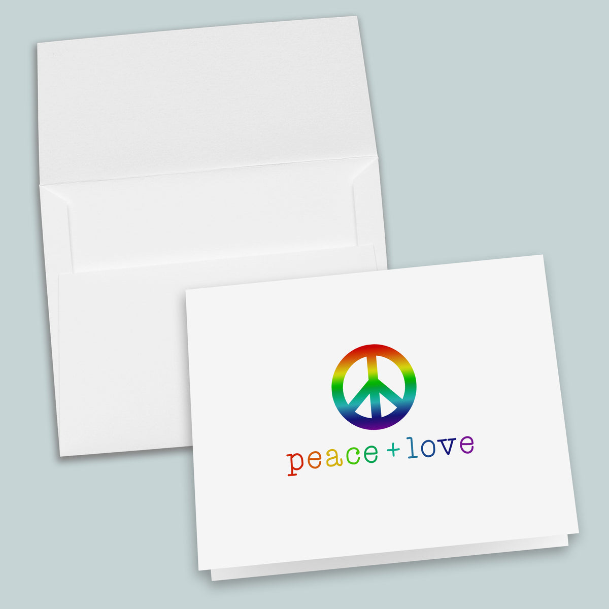 Rainbow Peace - Folded Note Cards
