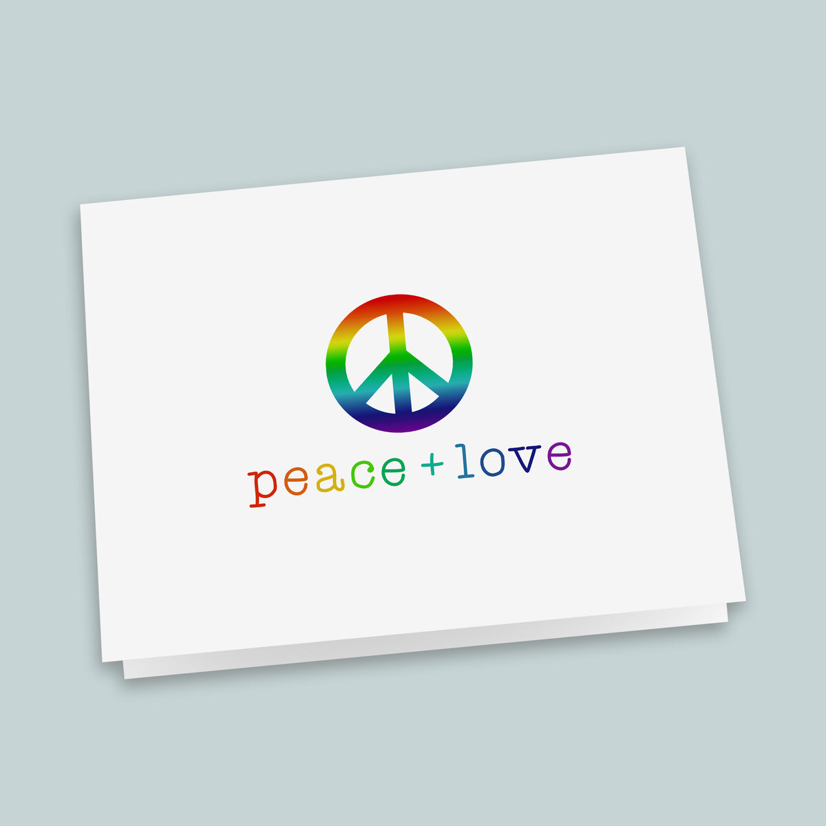 Rainbow Peace - Folded Note Cards