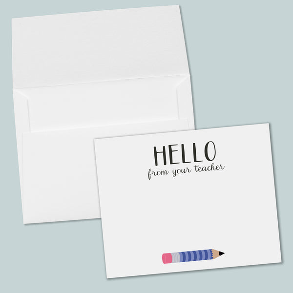 Pencil (Blue) - Note Cards