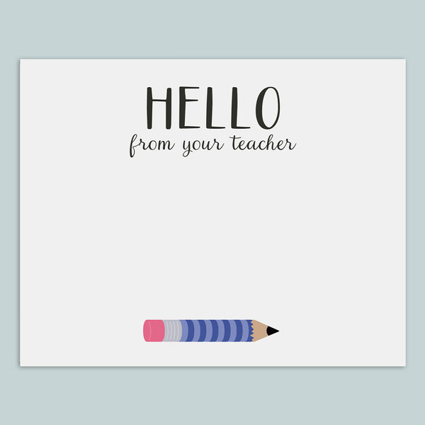 Pencil (Blue) - Note Cards