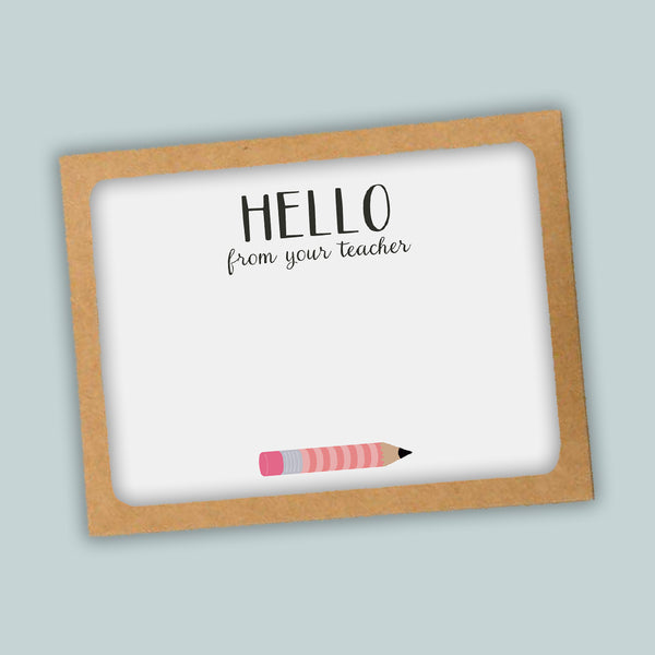 Pencil (Pink) - Note Cards