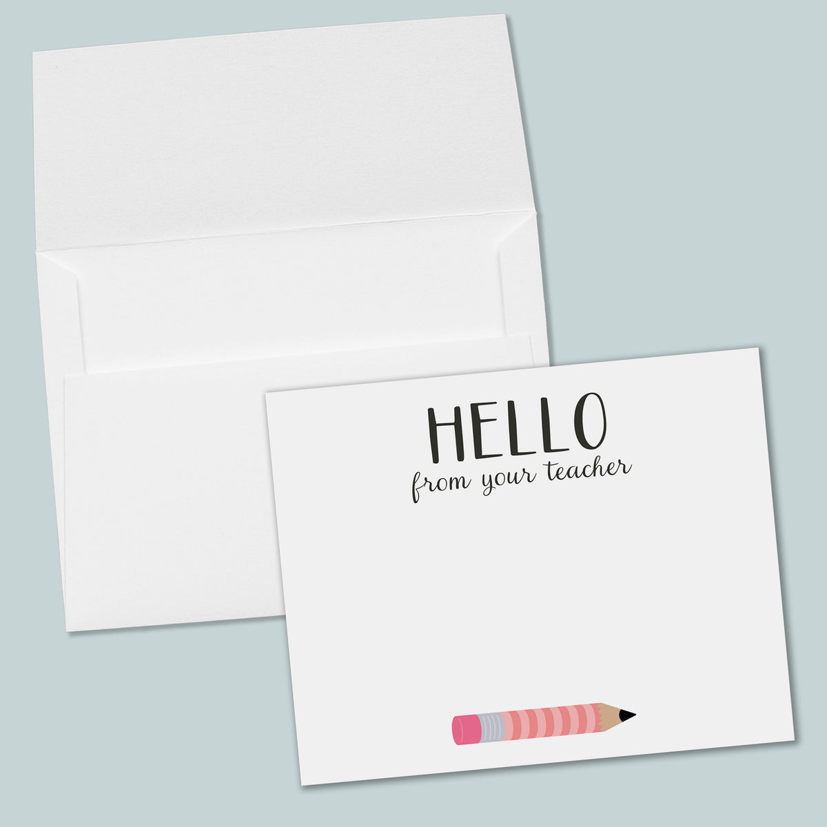 Pencil (Pink) - Note Cards