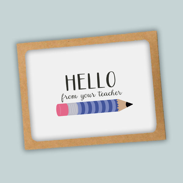 Pencil (Blue) - Folded Note Cards