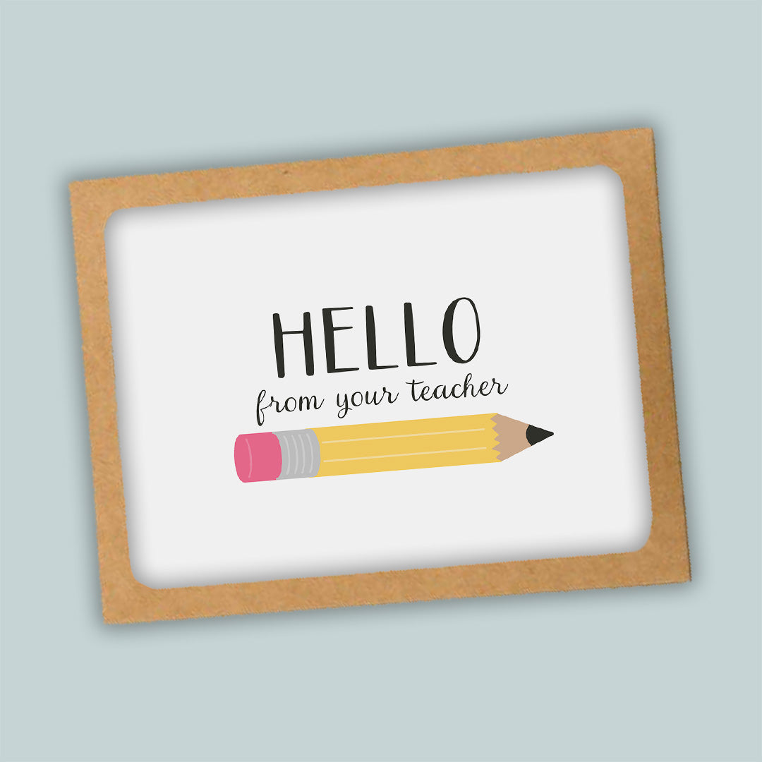 Pencil (Yellow) - Folded Note Cards