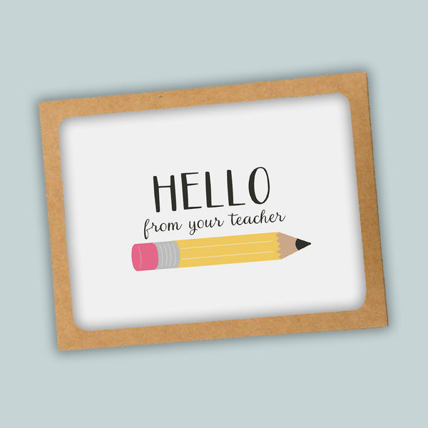 Pencil (Yellow) - Folded Note Cards