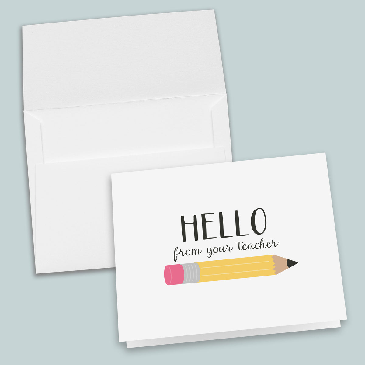 Pencil (Yellow) - Folded Note Cards