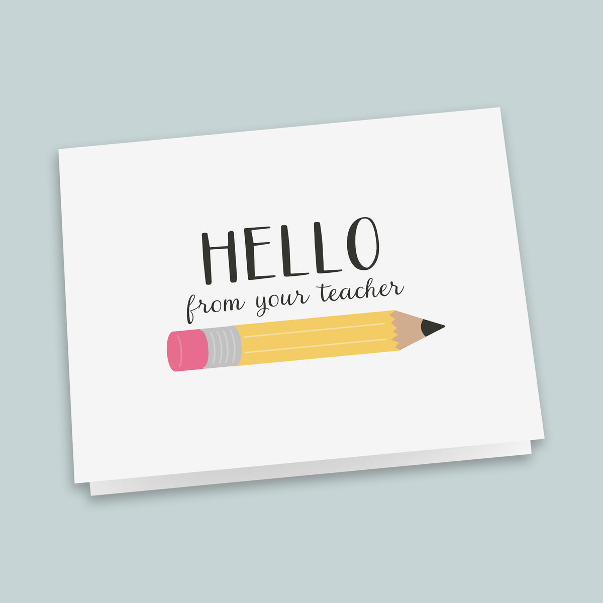 Pencil (Yellow) - Folded Note Cards