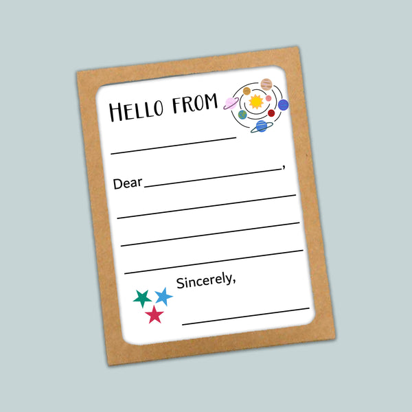 Outer Space - Lined Note Cards