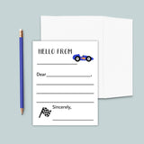 Race Car - Lined Note Cards - The Note House