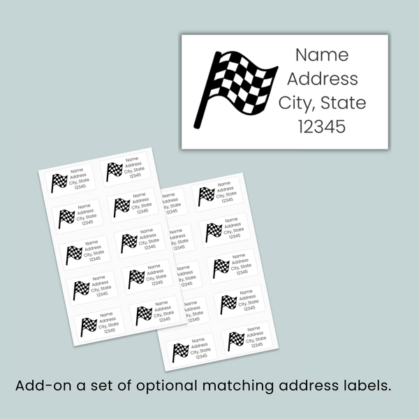 Race Car - Personalized Lined Letter Template - The Note House