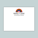 Rainbow Love - Personalized Flat Note Card - The Note House