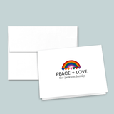 Rainbow Love - Personalized Folded Note Card - The Note House