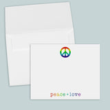 Rainbow Peace - Note Card - The Note House