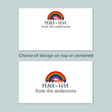 Rainbow Peace - Personalized Gift Enclosure - The Note House