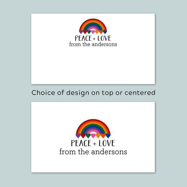 Rainbow Peace - Personalized Gift Enclosure - The Note House