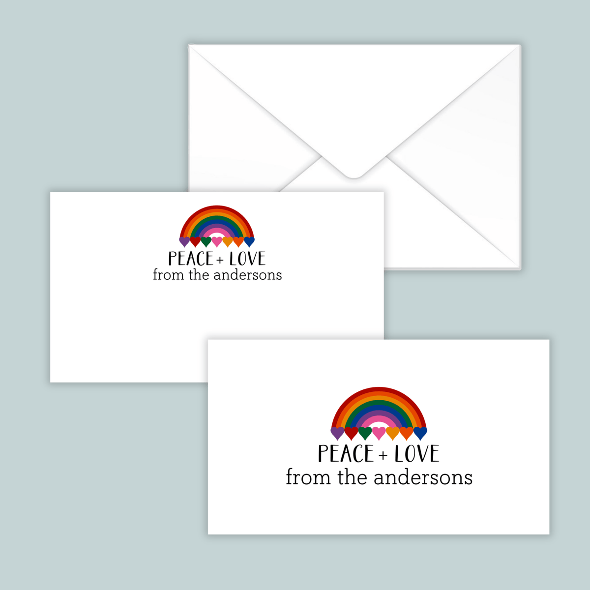 Rainbow Peace - Personalized Gift Enclosure - The Note House