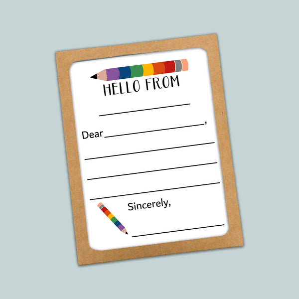 Rainbow Pencil - Lined Note Cards - The Note House