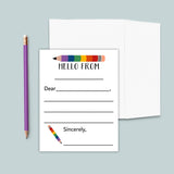 Rainbow Pencil - Lined Note Cards - The Note House