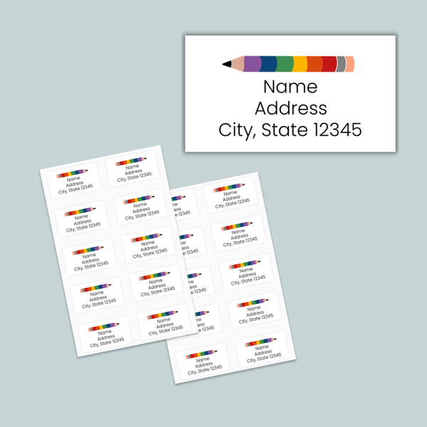 Rainbow Pencil - Personalized Lined Letter Template - The Note House