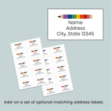 Rainbow Pencil - Personalized Lined Letter Template - The Note House