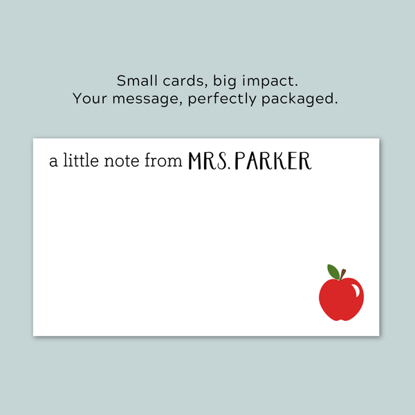 Red Apple - Personalized Gift Enclosure - The Note House