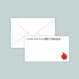 Red Apple - Personalized Gift Enclosure - The Note House