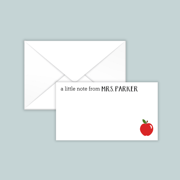 Red Apple - Personalized Gift Enclosure - The Note House