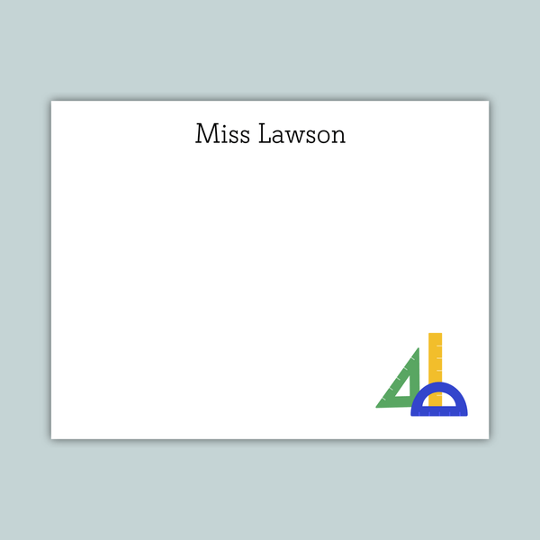 Rulers - Personalized Flat Note Card - The Note House