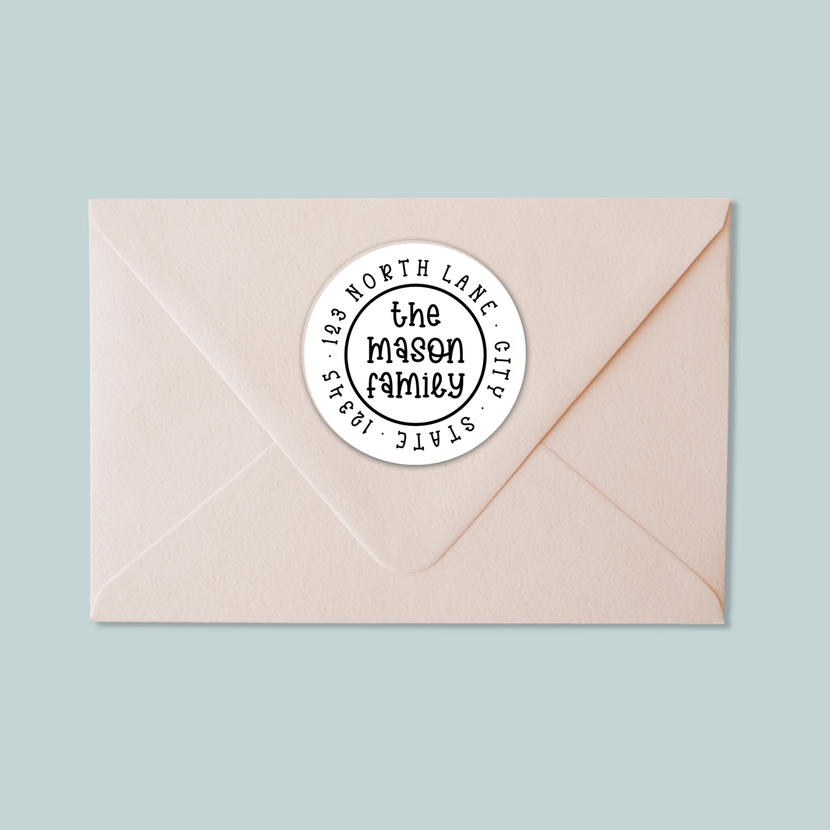 Simple Whimsy - Round Address Label - The Note House