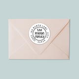 Simple Whimsy - Round Address Label - The Note House