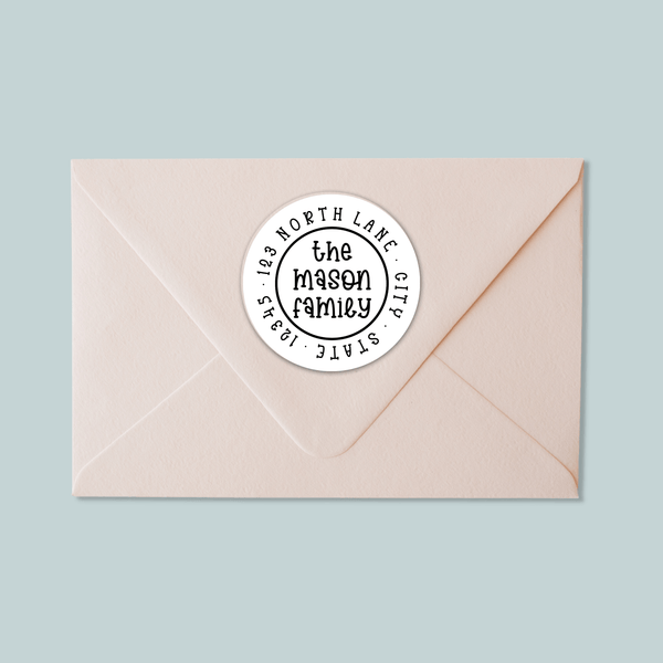 Simple Whimsy - Round Address Label - The Note House