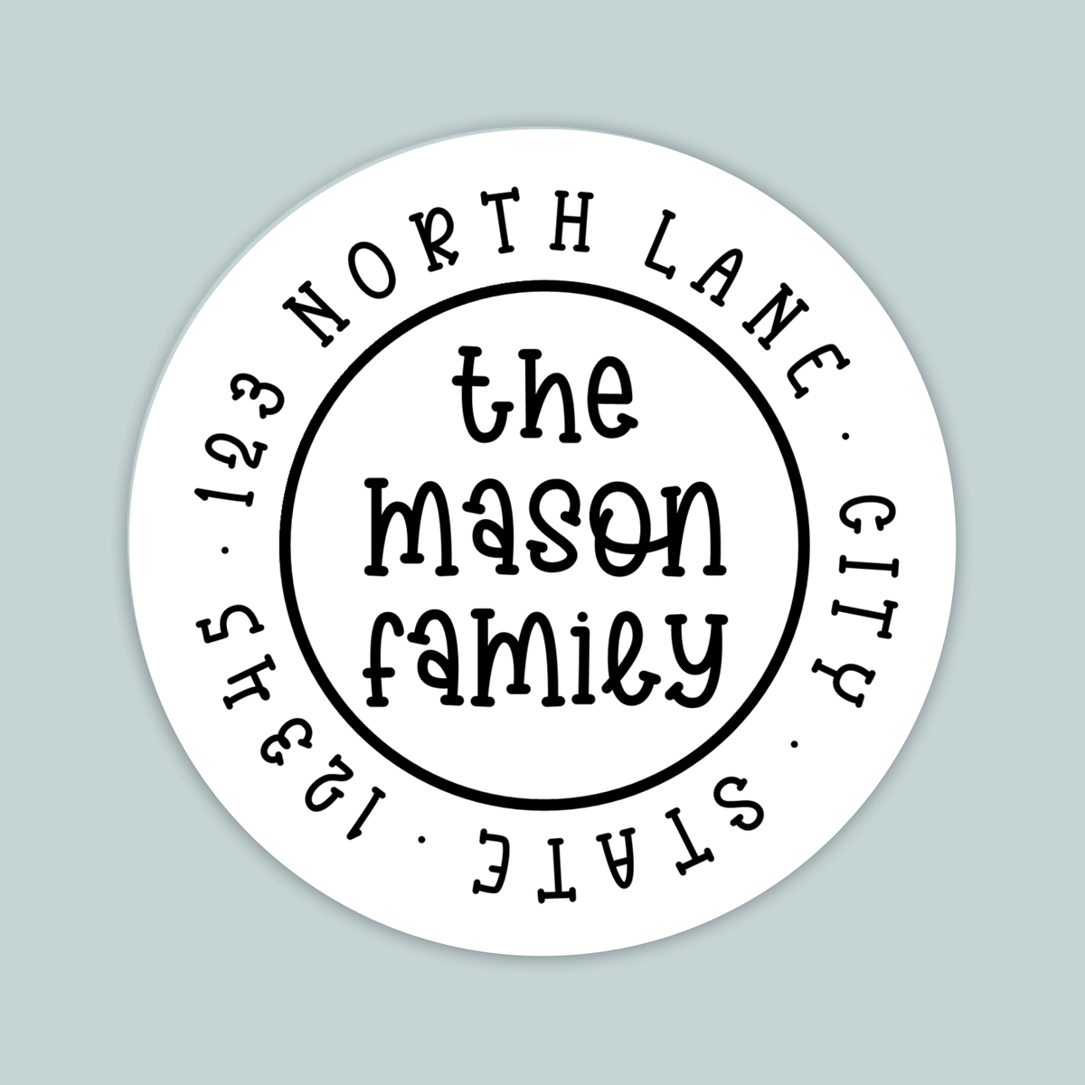 Simple Whimsy - Round Address Label - The Note House