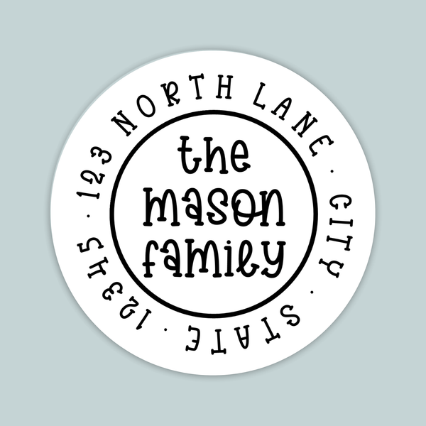 Simple Whimsy - Round Address Label - The Note House