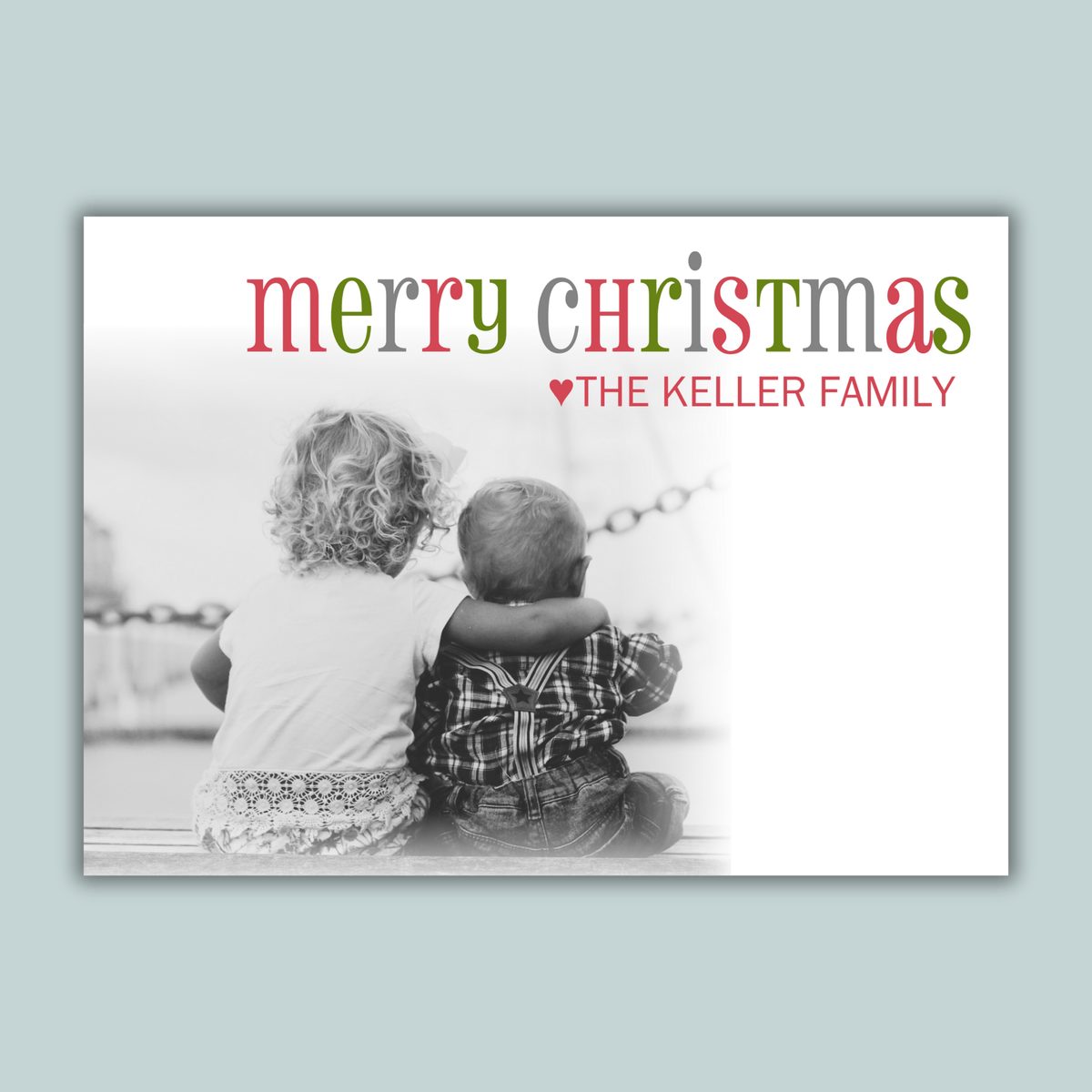 Simply Christmas - Personalized Photo Card - The Note House