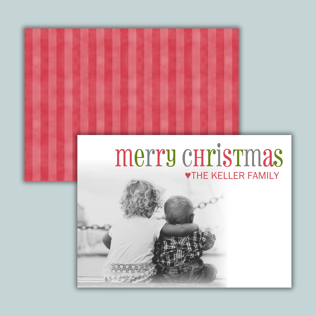Simply Christmas - Personalized Photo Card - The Note House